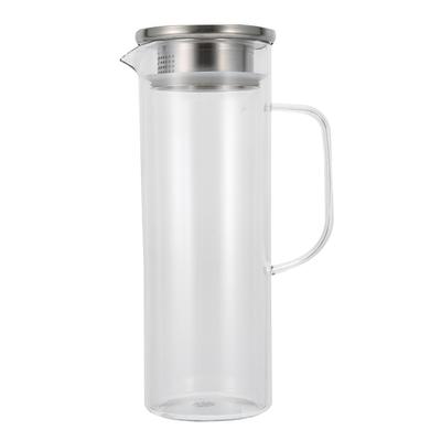 1100ML Cold Water Bottle Transparent Cold Water Pitcher Juice Jug with Lid for Home UseStainless