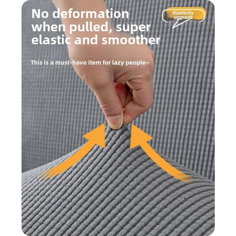 Thickened Elastic Armless Sofa Bed Cover - Universal Fit, Full Coverage, Simple Fabric