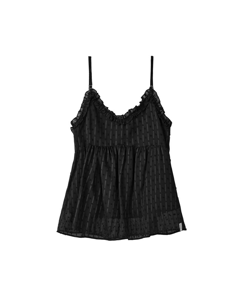 Mellotoli Dot Chiffon Sleeveless Blouse (2 Colors)