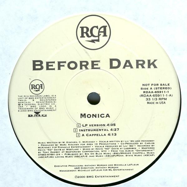 

12-дюймовая пластинка BEFORE DARK Моника RDAA659111 RCA 2000 США SoulFunk Б/у