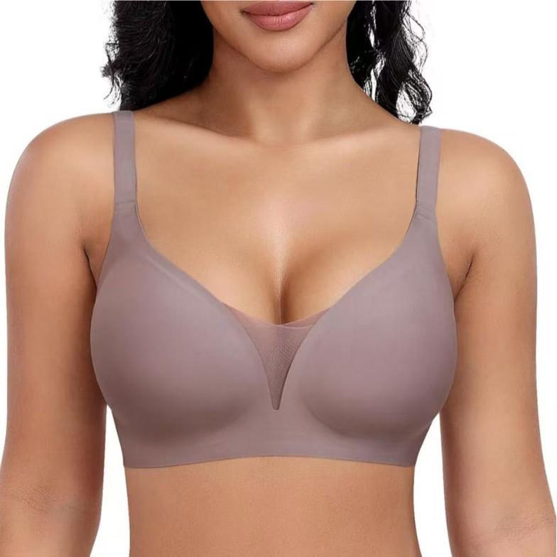 Seamless Plus Size Wire-Free Vest Bra with Hook & Eye Closure