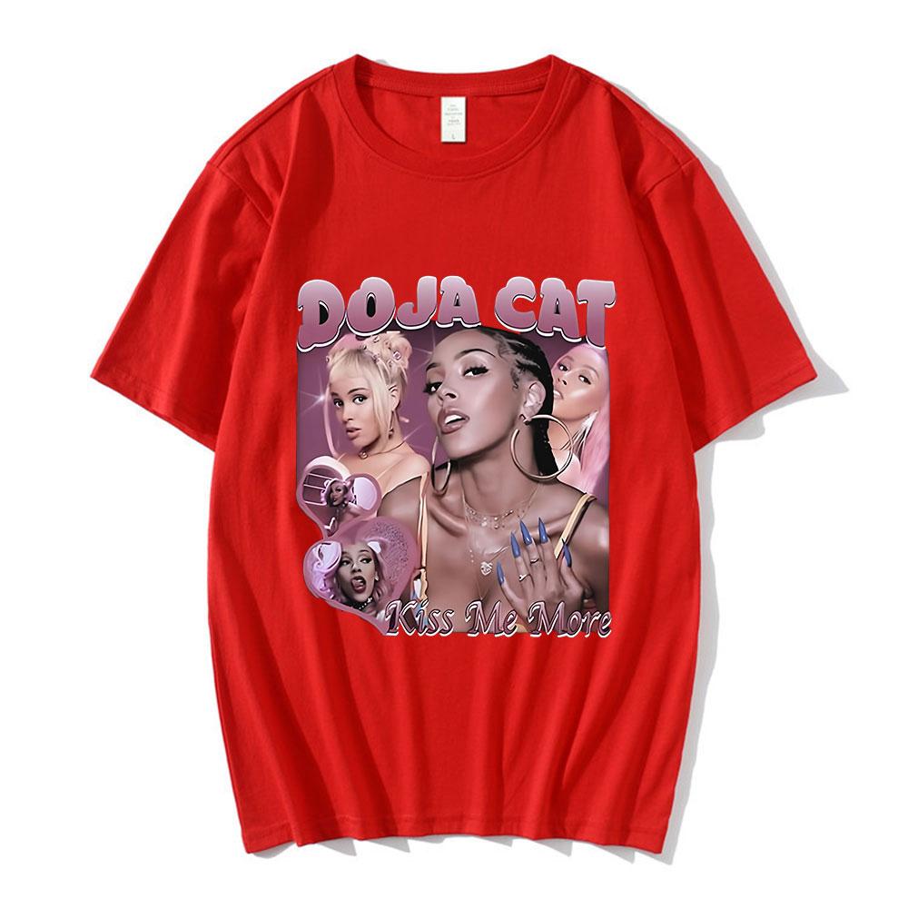 Doja Cat Kiss Me More Graphic T Shirt Unisex Women Clothing Fashion Harajuku Tshirt Cotton Casual Short Sleeve Tshirts Streetwear