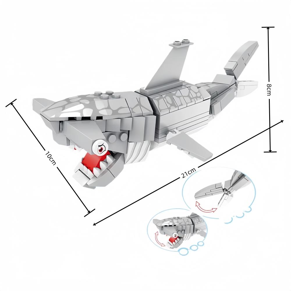 

Non-Toxic Ghost Sea Shark Pirate Ship Building Blocks Toys - Integrated Skeleton Shark And Pirate Ghost Ship Led - Lit For Thrilling in bag