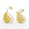 1 Pair Couple Swan Cake Topper Wedding Anniversary Cake Decoration Supplies Birthday Party Cake Dessert Baking Decor Ornaments