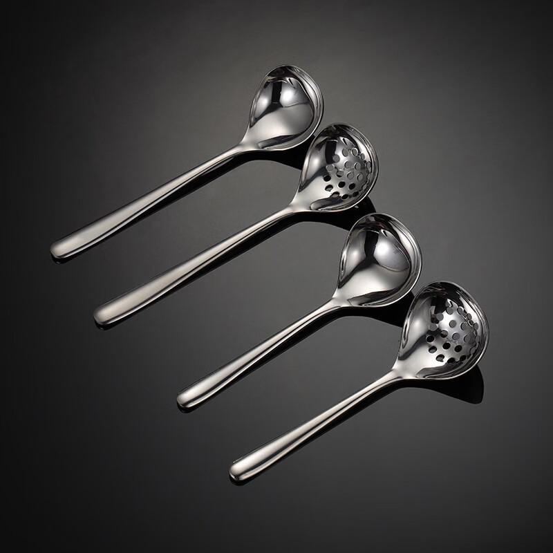 Ruhan 3-teiliges Suppenkellen-Set mit langem Griff aus Edelstahl 304