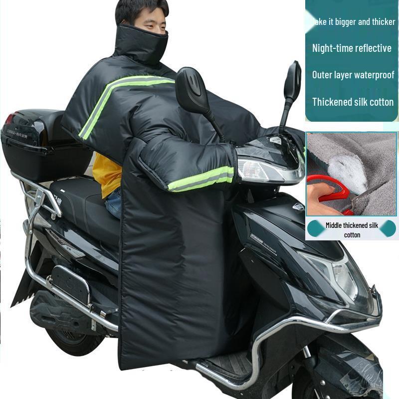 Men's Extra Large Winter Fleece-Lined Waterproof Motorcycle Windshield