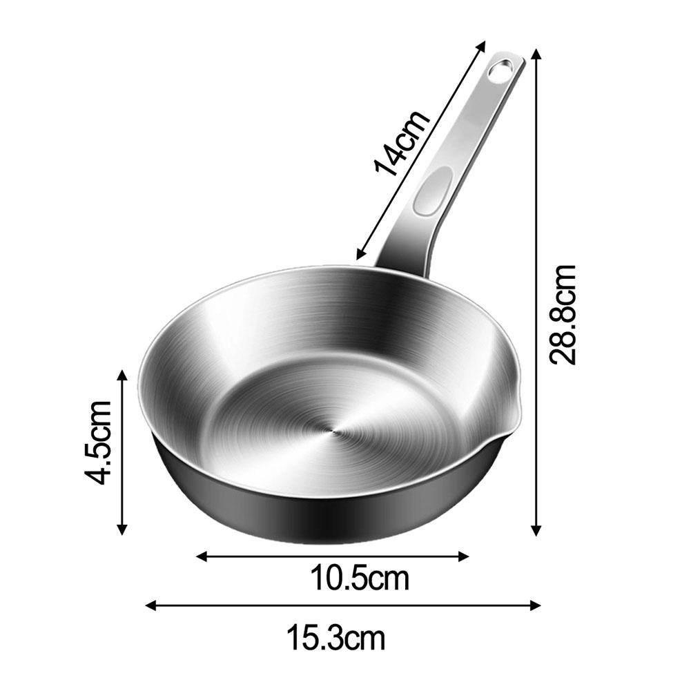 Mini Frying Pan 316 Stainless Steel Omelet Pan Frypan Pot Fried Eggs Sauce Pan Mini Skillet For Butter Kitchen Cookware
