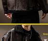 Men's Winter Retro Leather & Fur Lapel Jacket - Heavyweight Plus Velvet Warm PU Outerwear