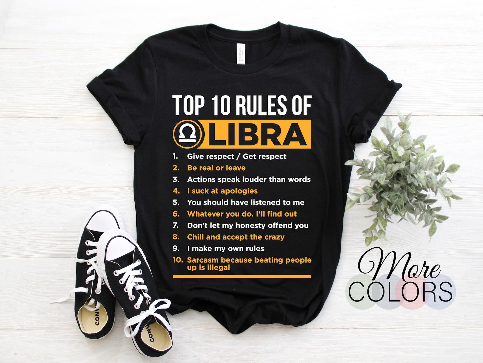 Libra Facts Traits Rules Horoscope Zodiac Astrological Sign T-Shirt, Born On September 23 October 22 Gifts Birthday, Christmas Present Tees, 120