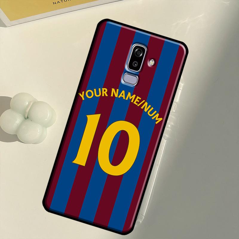 Personalised Football Number Strips Case For Samsung Galaxy A3 A5 J1 J3 J5 J7 2017 2016 J8 A7 A9 A6 A8 J4 J6 Plus 2018 Cover