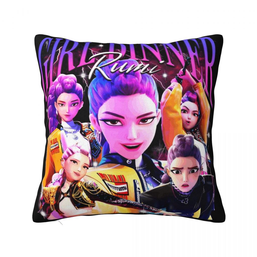 Kpop Demon Hunters Huntrix Pillow Covers Printed Cushion Cover Decorations 2025 Movie Derpy Tiger Throw Pillow Case Cover Home