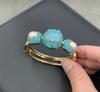 2025 New freshwater pearl natural stone inlaid fashionable light luxury vintage jewelry set for women
