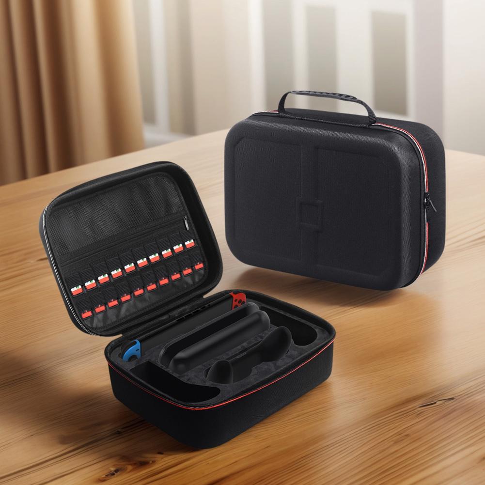 For Switch 2 Game Console Travel Case with 18 Card Slots Large Console Carrying Case Storage Bag with Shoulder Strap for Switch2