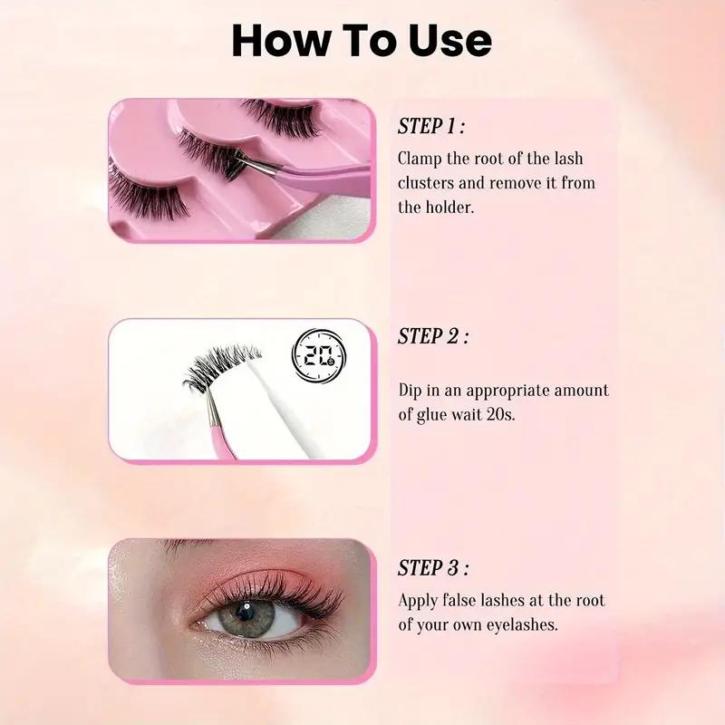 10 Pairs Half Lashes Natural Look Wispy Fluffy Cat Eye Look Natural Short Accent Lashes End Lashes Corner Eyelashes 3/4 Lashes R