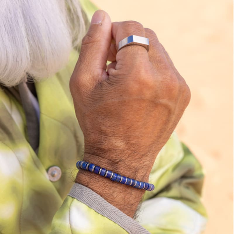 PIG & HEN Signet 6 Slim Ring - Silver