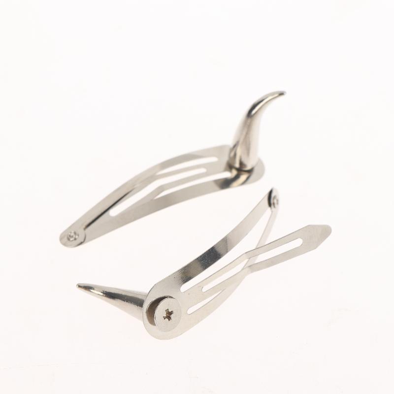 2/5Pcs Women Harajuku Gothic Punk Hair Clips Y2K Spiker Rivet Hairpin Demon Horn Batterttes Girl Hair Accessories Gift