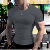 Mens Plain Short Sleeve Slim Fit T Shirt Custom Print For Gym Workout