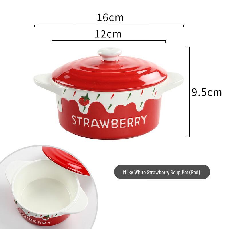 Cute Embossed Ceramic Multipurpose Bowl with Lid