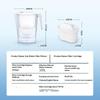 Activated Carbon Water Filter Pitcher 3.6L 1 Pot 1 Filter BPA Free Water Purifier For Kitchen Home Drinking Water Filtration