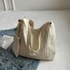 Canvas Shoulder Women's Tote Bag Simple Casual Large Capacity Designer Handbags for Women Travel Solid Shopper Bag 2025 New