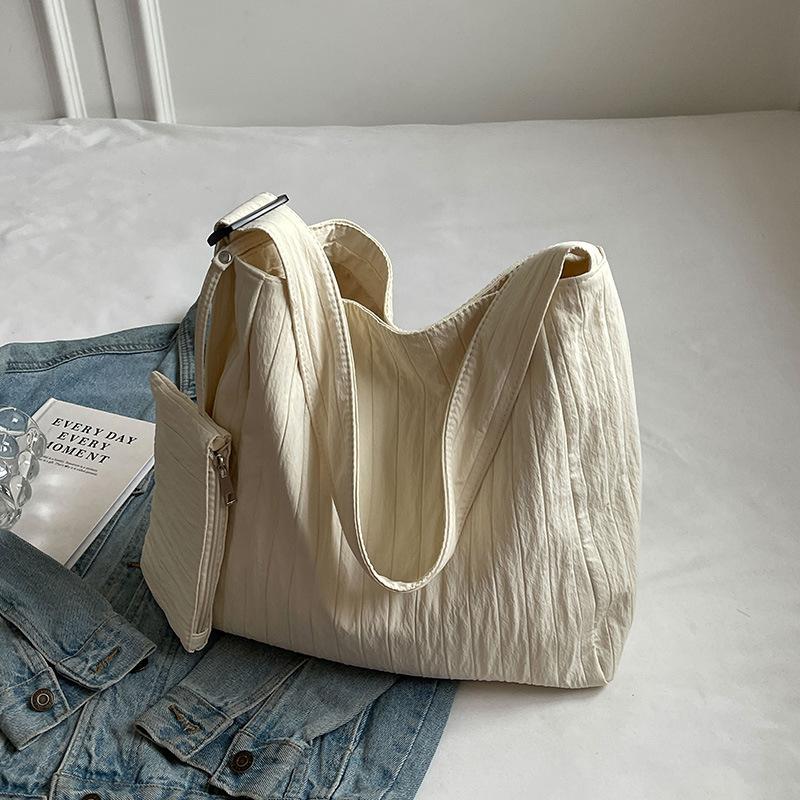 

Canvas Shoulder Women s Tote Bag Simple Casual Large Capacity Designer Handbags for Women Travel Solid Shopper Bag 2025 New белый