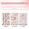 1/5pcs New Christmas Stickers 5D Cute Cartoon Santa Claus Snowflake Festival Tent Small Stickers Nail DIY Decoration Accessories