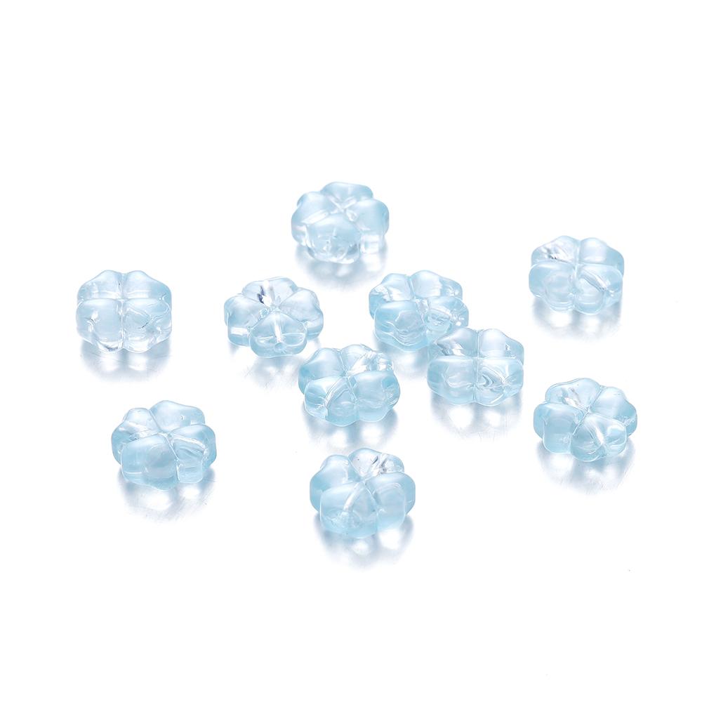 10/20pcs 10mm Czech Lampwork Crystal Flower Spacer Beads Flat Round Loose Beads For DIY Jewelry Making Supplies Accessories