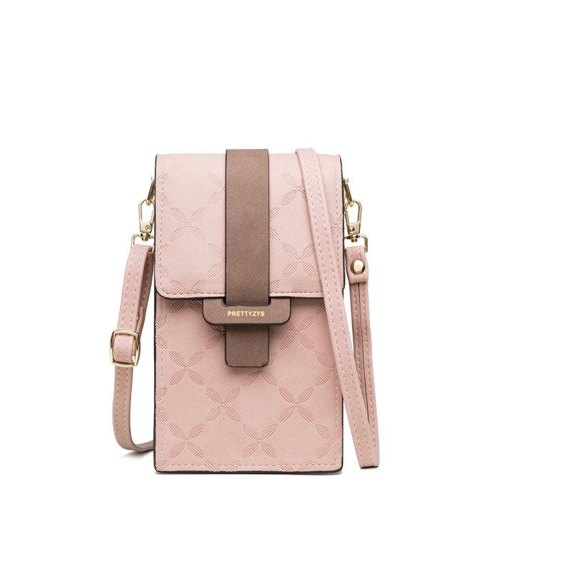 Prettyzys Pureti Ρετρό Μικρή Τετράγωνη Τσάντα Ώμου - Ευέλικτη Τσάντα Χιαστί για Κινητό Τηλέφωνο