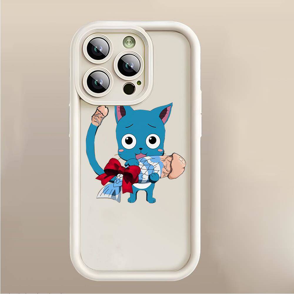 D-44 Fairy Tail Cat  Case for iPhone 15 14 13 12 8 Plus Samsung S24 S23 Ultra A04S A05S Huawei P40 P50 P60 Nova 11 Pro Max OPPO A17K Reno 10