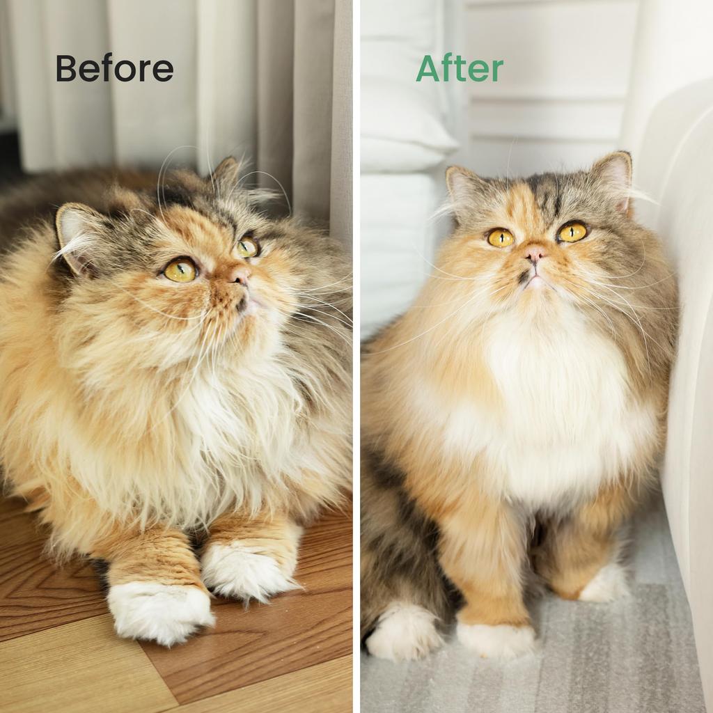 Dancemoon Kartáč pro kočky a psy na línání a podsadu Nástroj pro péči o domácí mazlíčky pro středně až dlouhosrsté Bezpečný pro kůži a lehký PawRake, Odstranění, Domácí mazlíčci,