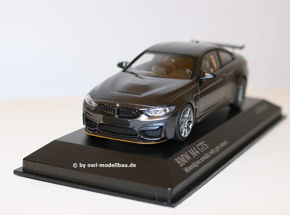 Minichamps scale BMW M4 GTS 2016 Gray Metallic with Gray Wheels 1/43