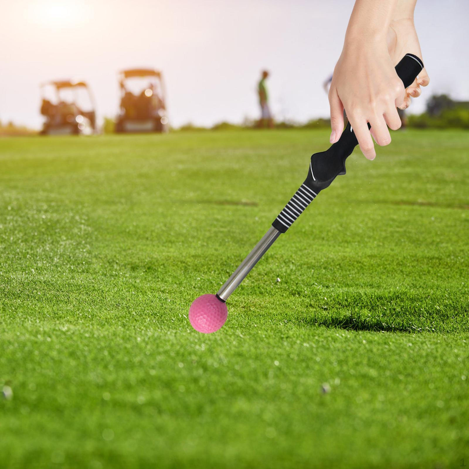 

Тренажер для гольфа Swing Trainer Телескопическая разминочная палка Легкий тренировочный инструмент для отдыха на открытом воздухе Выравнивание Black Pink