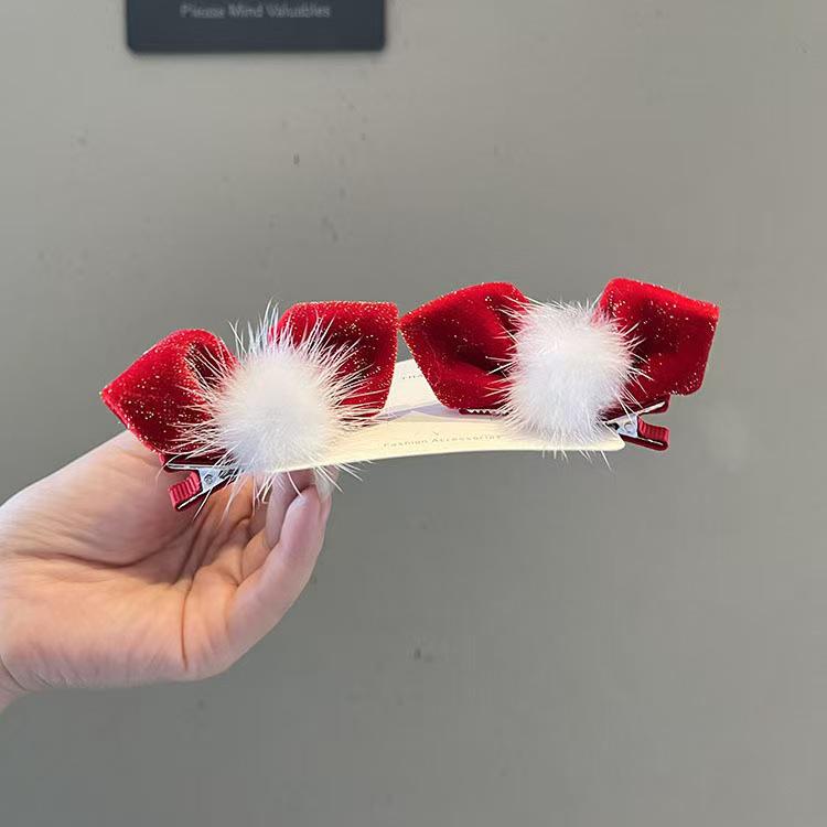 

Детская красная заколка-бант для волос - Праздничный головной убор для ханьфу на Праздник Весны