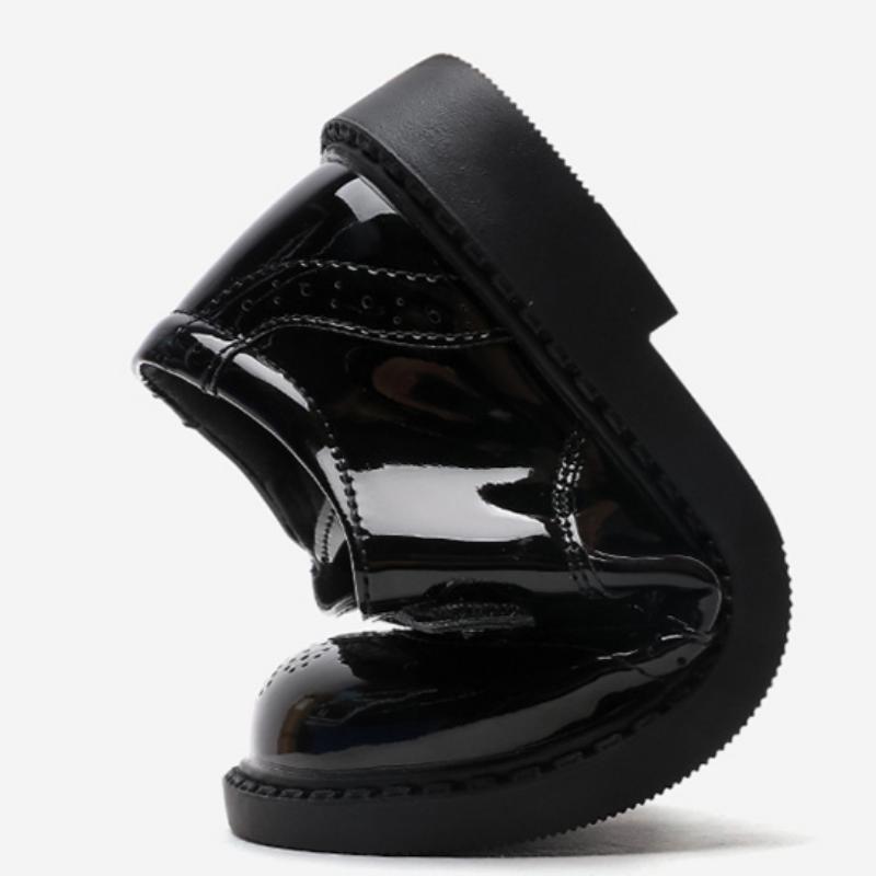 Girls' Leather Shoes Spring and Autumn New Black Soft End Children's Fashion British Style Performance Princess Single-Layer Shoes