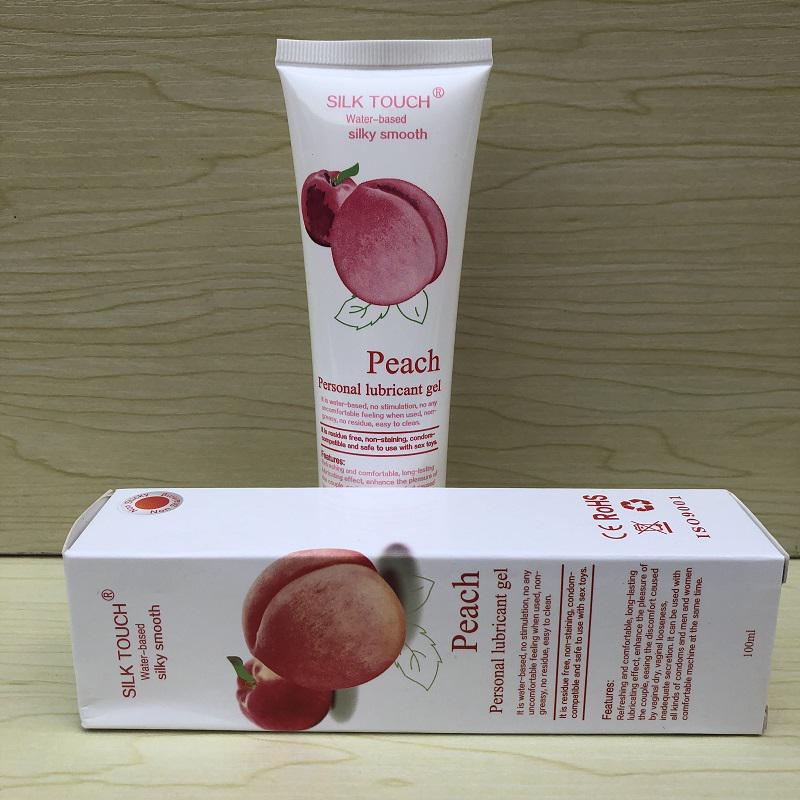 Lubrifiant cu aromă de piersică Lubrifiere anală solubilă în apă 100ML Gel de lubrifiere pentru adulți