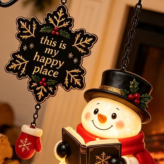 Battery Operated Reading Light Christmas Library Lantern, Mini Decorative Bookshelf Lamp, Vintage Metal LED Miniature Lamp for Bookshelves Night with