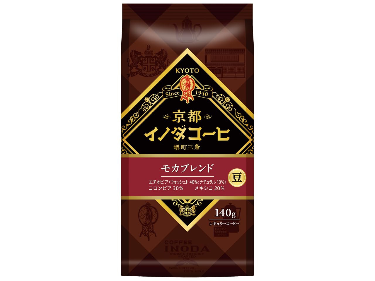 Key Coffee Kyoto Inoda Coffee Mocha Blend Beans 140g x 6 packs