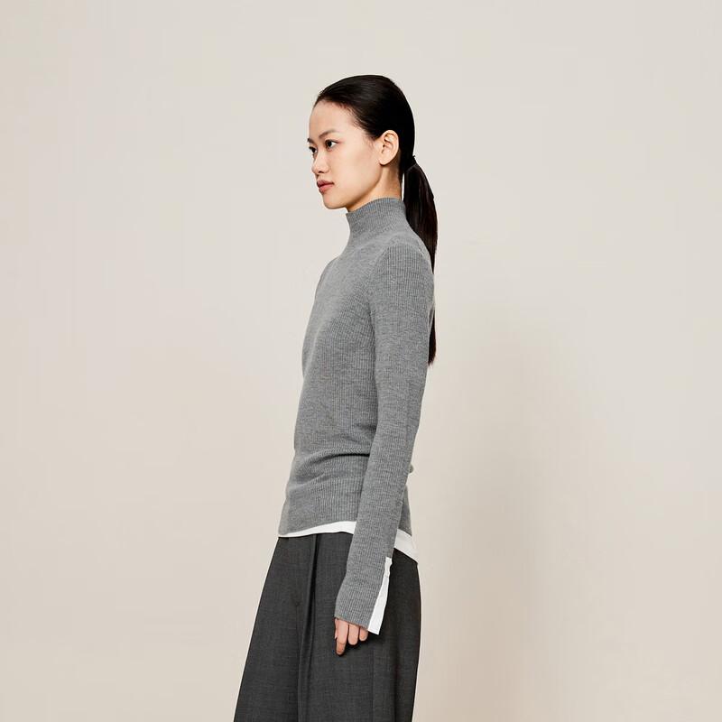 LESS Women's 2024 Winter Slim-Fit High-Neck Sweater