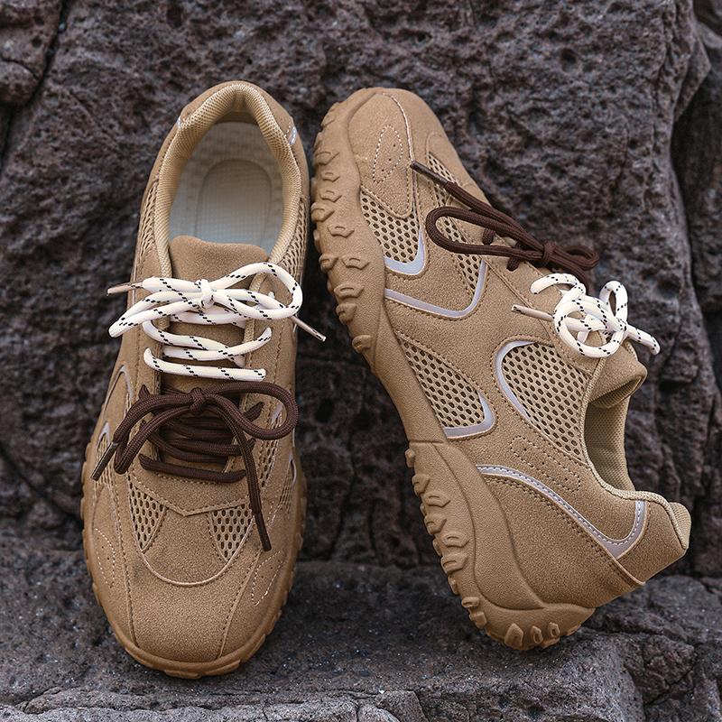 

Men s Casual Shoes with Flat Heels for Spring and Mesh Fabric Breathable and Lightweight Summer Low-top Round Toe Lace-up and 44 хакі