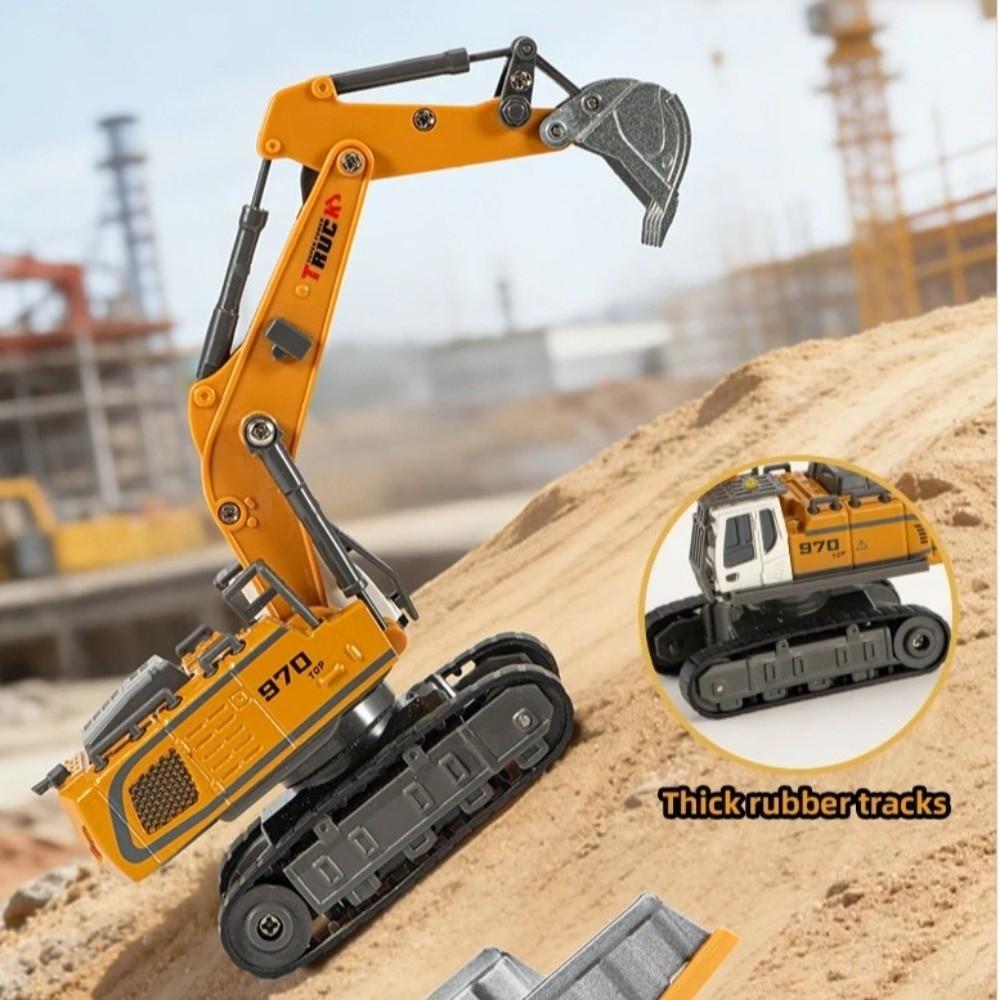 1:64 Scale Mini Excavator Toy Zinc Zinc Alloy Material Dump Truck Toy Engineering Vehicle Toy  Festival Gifts