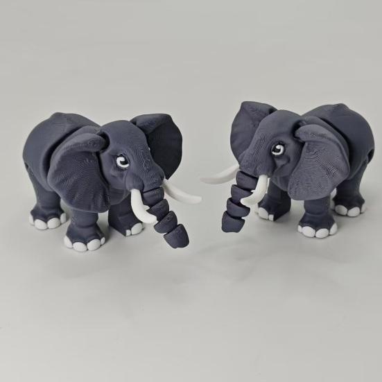 3D Printed Elephant Figurine Movable Joints Simulated Elephant Stress Relief Animal Fidget Toy Home Office Desktop Decoration Ornament