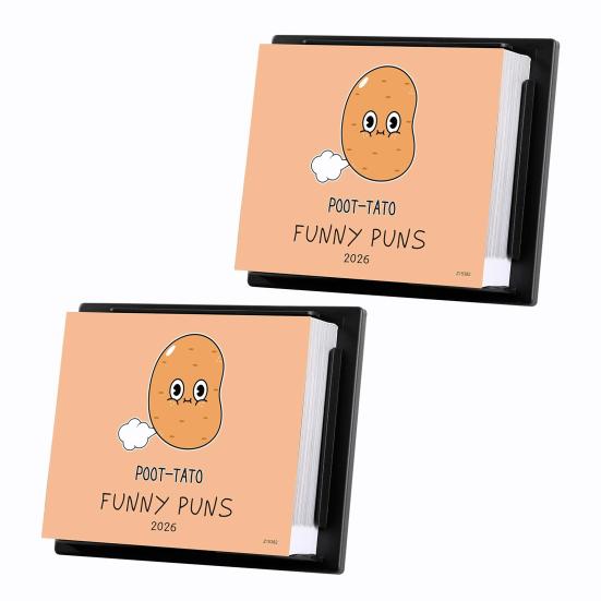 2026 Funny Puns Calendar 5.9" X 4.84" Daily Desktop Calendar with 365 Puns Gag Gifts for Home Office School