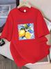 Summer TShirts Unisexs Lemon Cello Creative Fruits Printing Short Sleeve Comfortable Soft ONeck Tops Basic Unisex Clothes