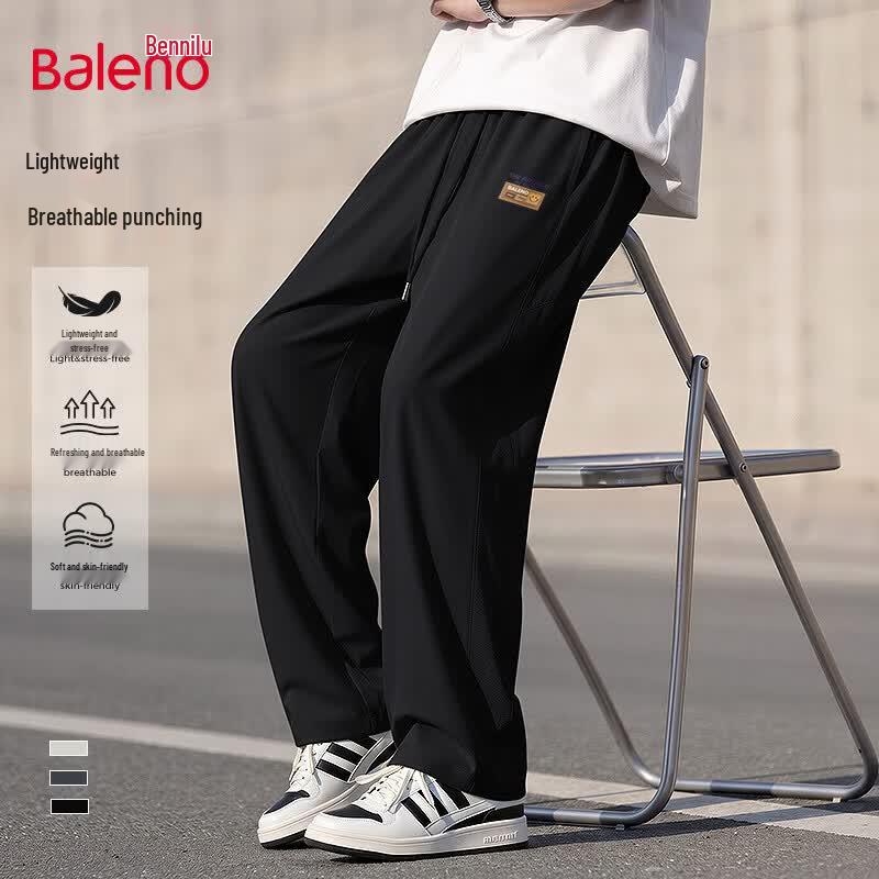 Baleno Men's Summer Loose Fit Straight Leg Casual Pants
