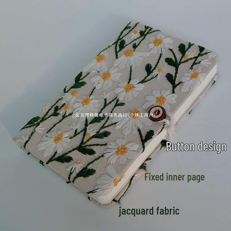 A6 Embroidery Cloth Notebook: Student Planner & Diary