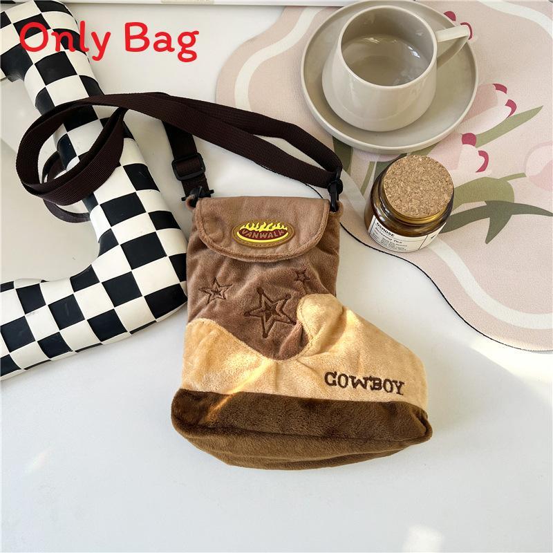 Modern Cool Woolen Kids Crossbody Bag With Geometric Pattern For Daily Use