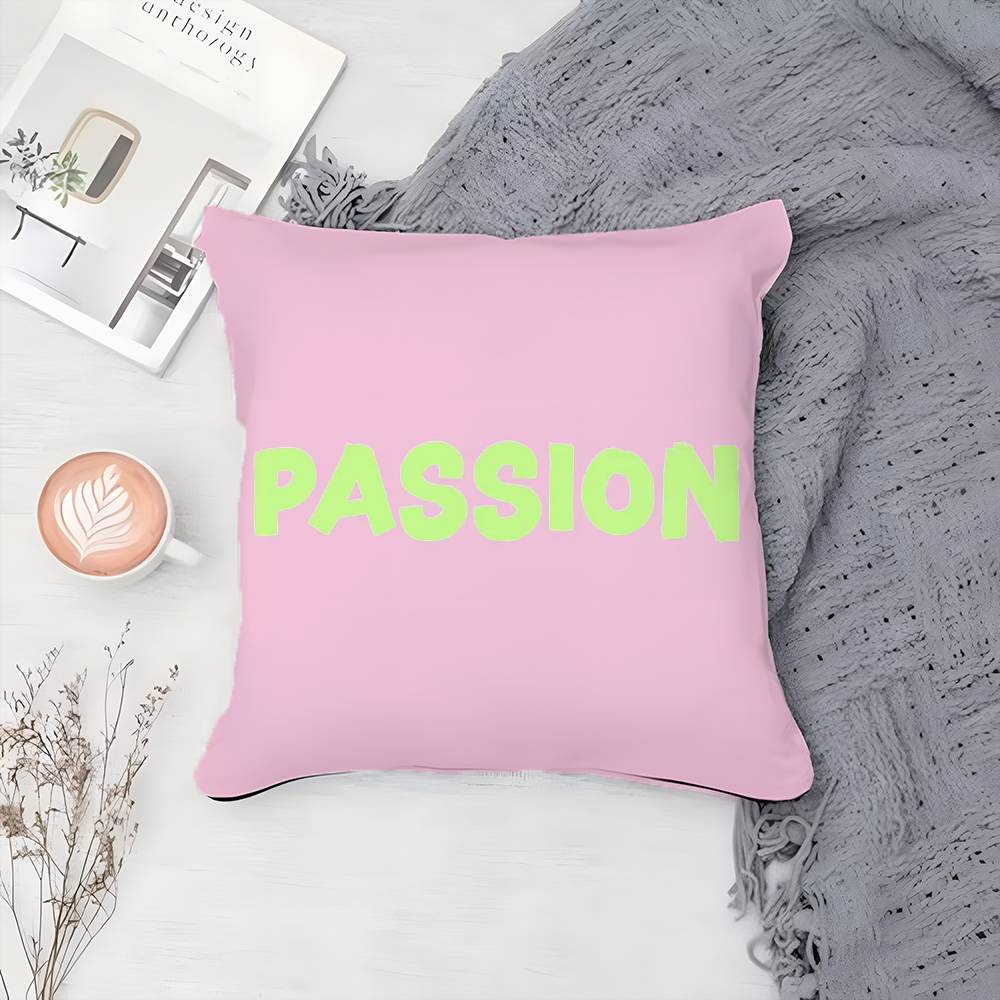 Simple And Passionate Life Words Pillow Case Printing Pillowcase Living Room Sofa Cushion Cover Bedroom Room Decor