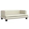 VidaXL Lit pour chien crème 80x45x30 cm similicuir 171902