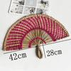 Semicircular Grass Woven Fan Seaweed Cooling Fan Natural Handheld Fan  Summer