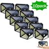1~12PCS 100 LED Solar Power Wall Light Motion Sensor Waterproof Outdoor Garden Lamp Yard Waterproof Stairs Outdoor Wall Light